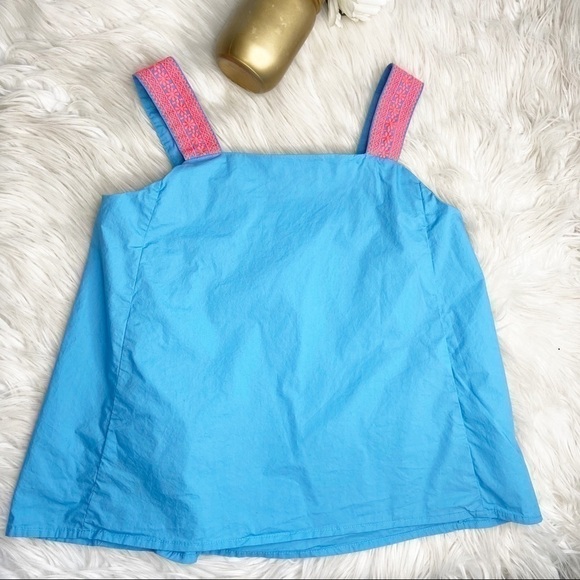 Crewcuts Girl’s Cropped Flare Tank Blouse Girls Sz 14 - Picture 3 of 7